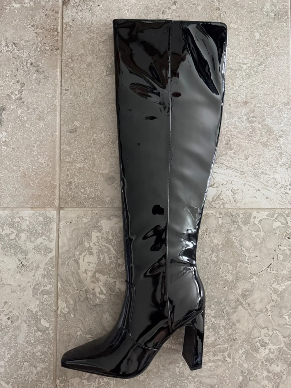 INC Orisa Over-The-Knee Boots in Black Patent, Size 9.5, NEW in Box